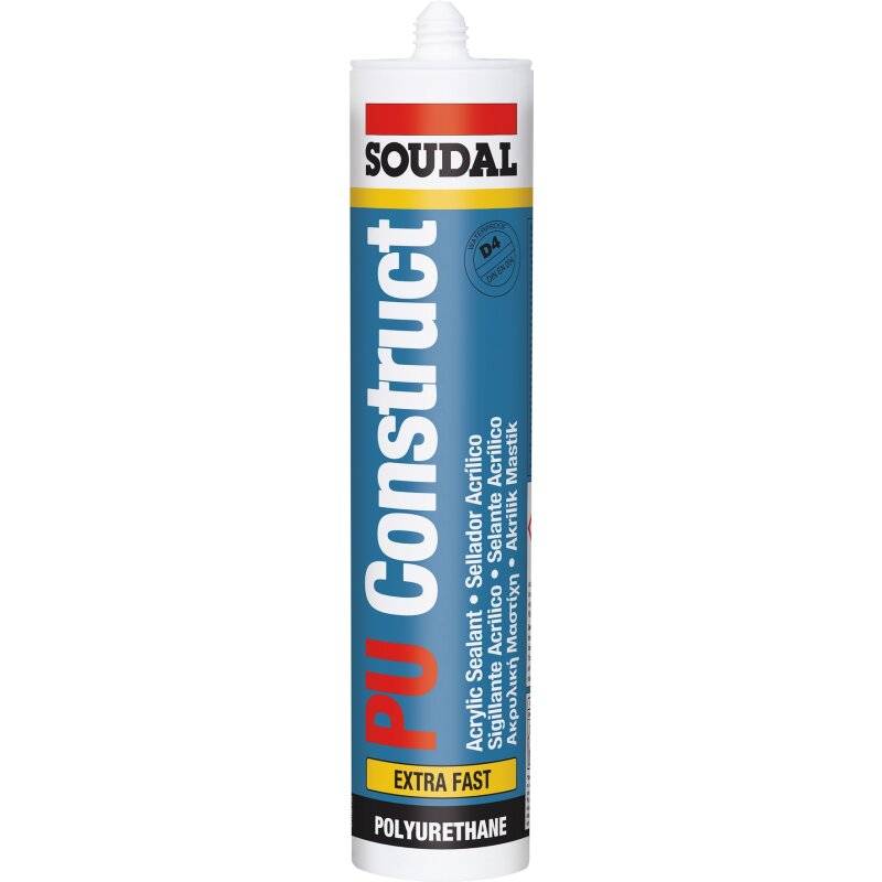 PU Construct Konstruktionskleber PU-Leim Holzleim D4 innen und außen 465g von Soudal N.V.