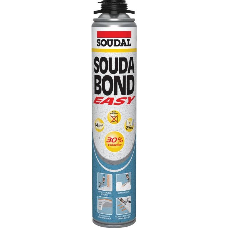 SOUDABOND EASY B1 Profi Pistolenklebeschaum für alle Dämmstoff- und Isolierplatten 800ml von Soudal N.V.
