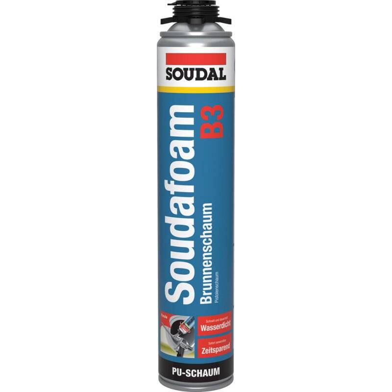 SOUDAFOAM GUN B3 Profi Brunnenschaum Pistolenschaum für Kanal- und Schachtmontagen 750ml von Soudal N.V.