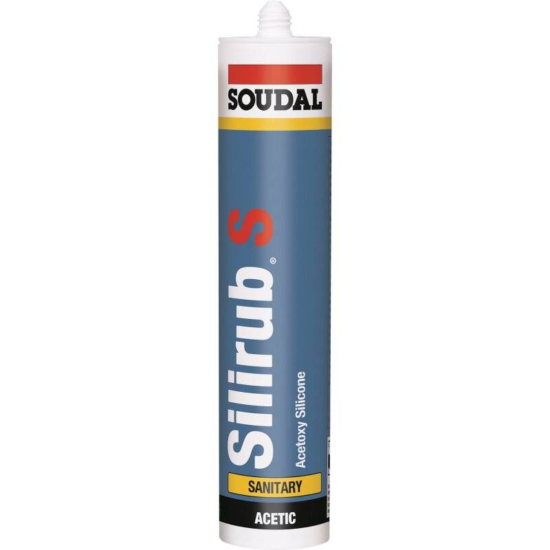 Silirub S Sanitärsilikon Fugendichtstoff essigvernetzend schimmelbeständig 300ml weiß von Soudal N.V.