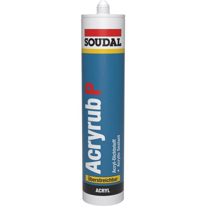 Soudal Acryrub P Acryl überstreichbarer Fugendichtstoff 310ml Kartusche weiß von Soudal N.V.
