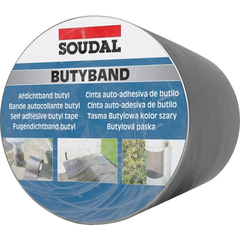 Soudal Butyband Aluminium elasto-plastisches Dichtband Anschlussband Rolle 150mm x 10m von Soudal N.V.