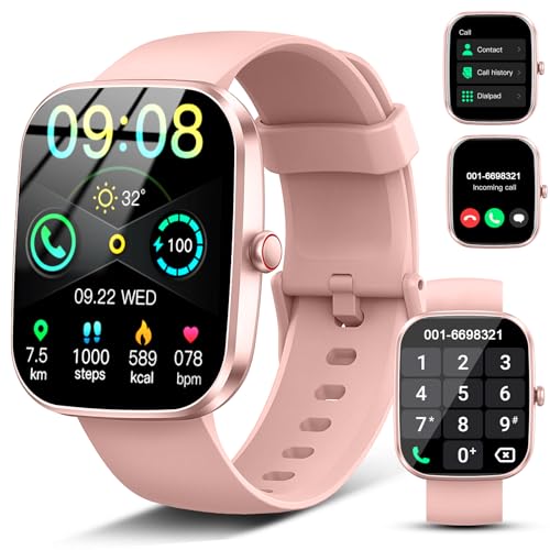 Smartwatch Damen Herren, 1.91'' Zoll HD Smart Watch mit Bluetooth Anrufe, Fitness Tracker mit 110+ Sportmodi, Herzfrequenz SpO2 Schlafmonitor Schrittzähler, IP68 Wasserdicht Fitnessuhr für Android iOS von Soudorv