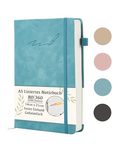 Soul Projekt Blaues Notizbuch A5 Liniert, 360 Seiten Hardcover Notebook, Buchjournal, Ideenbuch, Bulletjournal, Tagebuch, Elastischer Verschluss Und Stiftehalter Soul Projekt Blaues Notizbuch A5 Liniert, 360 Seiten Hardcover Notebook, Buchjournal, Ideenbuch, Bulletjournal, Tagebuch, Elastischer Verschluss Und Stiftehalter von Soul Projekt