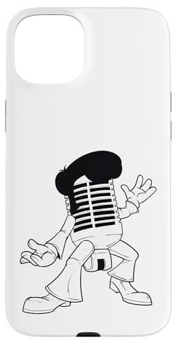Funky Microphone Groove-Charakter Hülle für iPhone 15 Plus Funky Microphone Groove-Charakter Hülle für iPhone 15 Plus von Soul Spin Artworks