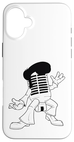 Funky Microphone Groove-Charakter Hülle für iPhone 16 Plus Funky Microphone Groove-Charakter Hülle für iPhone 16 Plus von Soul Spin Artworks