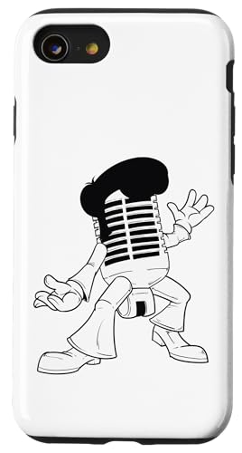 Funky Microphone Groove-Charakter Hülle für iPhone SE (2020) / 7 / 8 von Soul Spin Artworks