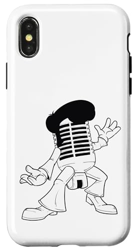 Funky Microphone Groove-Charakter Hülle für iPhone X/XS von Soul Spin Artworks