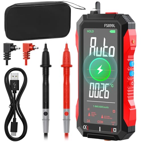 Multimeter Digital, USB Wiederaufladbares Strommessgerät mit 6000 Counts, Intelligentes Messgeräte Multimeter NCV Detektor misst AC/DC Spannung/Strom Kapazität Kontinuität Widerstand Frequenz Diode Multimeter Digital, USB Wiederaufladbares Strommessgerät mit 6000 Counts, Intelligentes Messgeräte Multimeter NCV Detektor misst AC/DC Spannung/Strom Kapazität Kontinuität Widerstand Frequenz Diode von Souleader