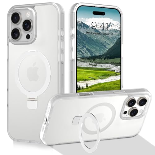 SouliGo iPhone 16 Pro Max Hülle, Handyhülle mit Magnetisch Ständer Ring Kompatibel mit Magsafe Durchscheinende Matt TPU Case Kratzfeste Stoßfeste Schutzhülle für iPhone 16 Pro Max 6,9'' Matte Weiß SouliGo iPhone 16 Pro Max Hülle, Handyhülle mit Magnetisch Ständer Ring Kompatibel mit Magsafe Durchscheinende Matt TPU Case Kratzfeste Stoßfeste Schutzhülle für iPhone 16 Pro Max 6,9'' Matte Weiß von SouliGo