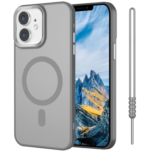 SouliGo Magnetische Schutzhülle für iPhone 13/iPhone 14, 15,5 cm (6,1 Zoll), kompatibel mit MagSsafe: Schlanke, durchscheinende, matte, stoßfeste Hartschale aus Polycarbonat und weichem TPU-Bumper mit von SouliGo