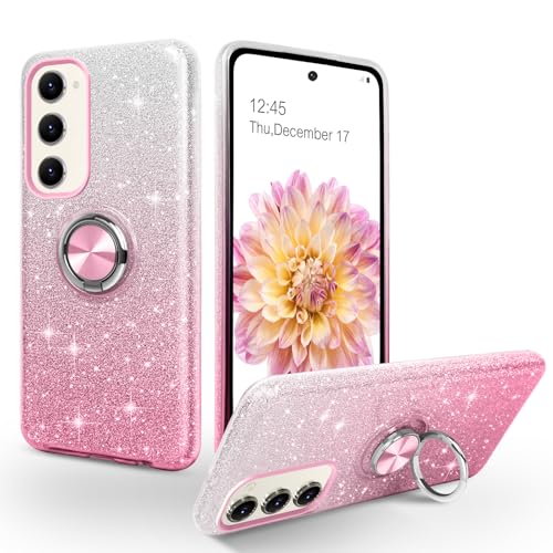 SouliGo Schutzhülle für Samsung Galaxy S25, mit 360 Grad drehbarem Ring, magnetische KFZ-Halterung, glitzernd, glänzend, kratzfest, stoßfest, Farbverlauf, Rosa SouliGo Schutzhülle für Samsung Galaxy S25, mit 360 Grad drehbarem Ring, magnetische KFZ-Halterung, glitzernd, glänzend, kratzfest, stoßfest, Farbverlauf, Rosa von SouliGo