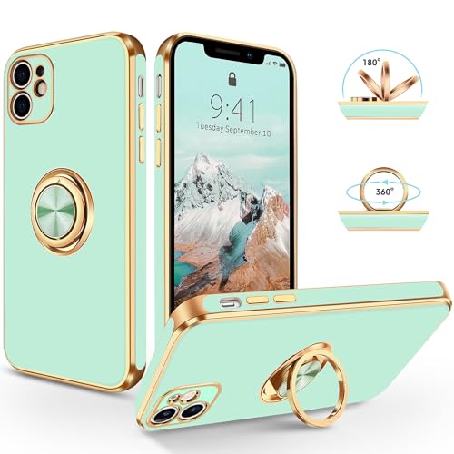 SouliGo Schutzhülle kompatibel mit iPhone 11, weiches TPU-Silikon, stoßfest, Futter aus Mikrofaser, kratzfest, mit 360 Grad Ringhalterung, Schutzhülle für iPhone 11 6,1 Zoll, Helles Cyan SouliGo Schutzhülle kompatibel mit iPhone 11, weiches TPU-Silikon, stoßfest, Futter aus Mikrofaser, kratzfest, mit 360 Grad Ringhalterung, Schutzhülle für iPhone 11 6,1 Zoll, Helles Cyan von SouliGo