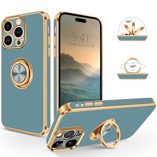 SouliGo Schutzhülle kompatibel mit iPhone 14 Pro, weiches TPU-Silikon, stoßfest, Futter aus Mikrofaser, kratzfest, mit 360-Grad-Ringhalterung, Schutzhülle für iPhone 14 Pro 6,1 Zoll, Asche SouliGo Schutzhülle kompatibel mit iPhone 14 Pro, weiches TPU-Silikon, stoßfest, Futter aus Mikrofaser, kratzfest, mit 360-Grad-Ringhalterung, Schutzhülle für iPhone 14 Pro 6,1 Zoll, Asche von SouliGo