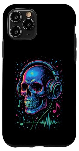 Totenkopf-Musik-Kopfhörer, bunte Kunst Hülle für iPhone 11 Pro Totenkopf-Musik-Kopfhörer, bunte Kunst Hülle für iPhone 11 Pro von Sound Gamer DJ EDM Rave