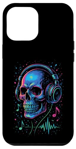 Totenkopf-Musik-Kopfhörer, bunte Kunst Hülle für iPhone 12 Pro Max Totenkopf-Musik-Kopfhörer, bunte Kunst Hülle für iPhone 12 Pro Max von Sound Gamer DJ EDM Rave