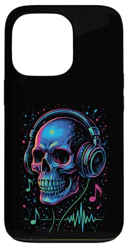 Totenkopf-Musik-Kopfhörer, bunte Kunst Hülle für iPhone 13 Pro Totenkopf-Musik-Kopfhörer, bunte Kunst Hülle für iPhone 13 Pro von Sound Gamer DJ EDM Rave