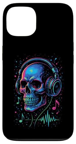 Totenkopf-Musik-Kopfhörer, bunte Kunst Hülle für iPhone 13 Totenkopf-Musik-Kopfhörer, bunte Kunst Hülle für iPhone 13 von Sound Gamer DJ EDM Rave