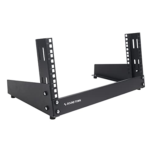 Sound Town 4U ST2PF-4LW Desktop-Rack, 2-polig, für Audio/Video, Netzwerk-Switch, Router, Patchpanel von Sound Town