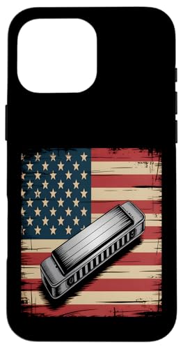 American Flag Mundharmonika Vintage Blues Hülle für iPhone 16 Pro Max American Flag Mundharmonika Vintage Blues Hülle für iPhone 16 Pro Max von Sound Vibes Studio