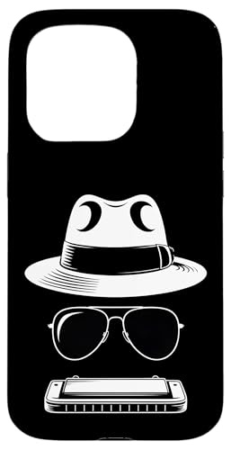 Blues Mundharmonika Fedora Hülle für iPhone 15 Pro Blues Mundharmonika Fedora Hülle für iPhone 15 Pro von Sound Vibes Studio