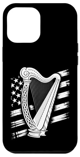 Harfe im Used-Look mit amerikanischer Flagge Hülle für iPhone 12 Pro Max Harfe im Used-Look mit amerikanischer Flagge Hülle für iPhone 12 Pro Max von Sound Vibes Studio