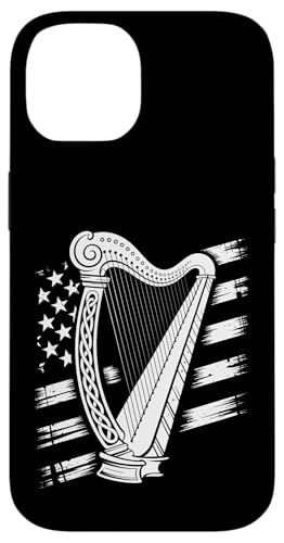 Harfe im Used-Look mit amerikanischer Flagge Hülle für iPhone 14 Harfe im Used-Look mit amerikanischer Flagge Hülle für iPhone 14 von Sound Vibes Studio