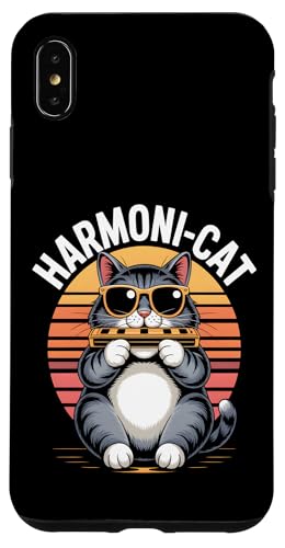 Harmoni-Katze lustige Retro Katze spielt Mundharmonika Hülle für iPhone XS Max Harmoni-Katze lustige Retro Katze spielt Mundharmonika Hülle für iPhone XS Max von Sound Vibes Studio