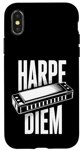 Harpe Diem Lustiger Mundharmonika-Spieler Hülle für iPhone X/XS Harpe Diem Lustiger Mundharmonika-Spieler Hülle für iPhone X/XS von Sound Vibes Studio