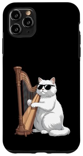 Katze spielt Harfe Lustiger Musiker Hülle für iPhone 11 Pro Max Katze spielt Harfe Lustiger Musiker Hülle für iPhone 11 Pro Max von Sound Vibes Studio