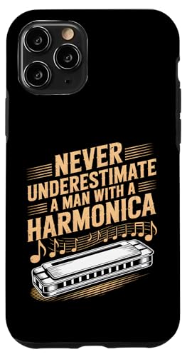Unterschätzen Sie niemals einen Mann mit einer Mundharmonika Hülle für iPhone 11 Pro Unterschätzen Sie niemals einen Mann mit einer Mundharmonika Hülle für iPhone 11 Pro von Sound Vibes Studio