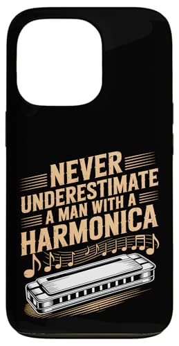 Unterschätzen Sie niemals einen Mann mit einer Mundharmonika Hülle für iPhone 13 Pro Unterschätzen Sie niemals einen Mann mit einer Mundharmonika Hülle für iPhone 13 Pro von Sound Vibes Studio