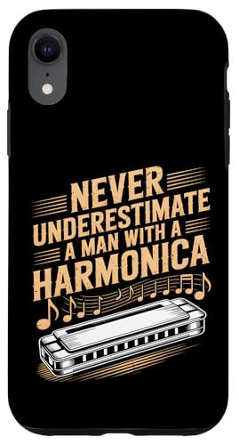 Unterschätzen Sie niemals einen Mann mit einer Mundharmonika Hülle für iPhone XR von Sound Vibes Studio