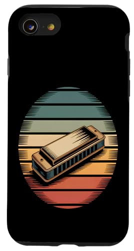 Vintage Mundharmonika Sonnenuntergang Retro Hülle für iPhone SE (2020) / 7 / 8 von Sound Vibes Studio