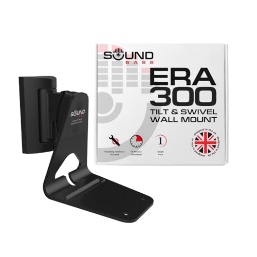 ERA300 Wandhalterung, neig- und schwenkbar, kompatibel mit Sonos ERA 300, mühelose Installation, inklusive Montageset (Schwarz, Einzel) von Sound bass