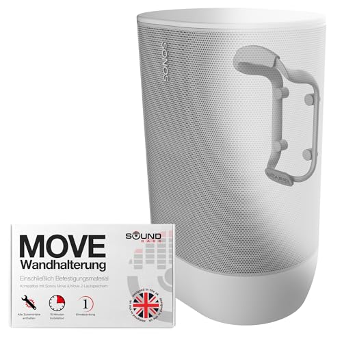 Move-Lautsprecher-Wandhalterung, wetterfest, kompatibel mit Sonos Move und Move 2, inklusive Montagezubehör (Weiß) Move-Lautsprecher-Wandhalterung, wetterfest, kompatibel mit Sonos Move und Move 2, inklusive Montagezubehör (Weiß) von Sound bass