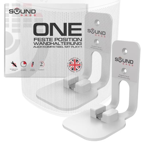 ONE, ONE SL & Play:1 Wandhalterung, Doppelpack, weiß, kompatibel mit Sonos ONE & PLAY1 Lautsprecher von Sound bass