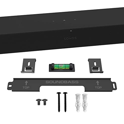 Sound bass Soundbar-Halterung Kompatibel mit Sonos Ray Soundbar inklusive Aller notwendigen Montage-Hardware, schwebender Stil Soundbar Wandhalterung, Schwarz von Sound bass