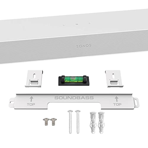 Sound bass Soundbar-Halterung Kompatibel mit Sonos Ray Soundbar inklusive Aller notwendigen Montage-Hardware, schwebender Stil Soundbar Wandhalterung, Weiß von Sound bass