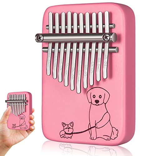 Kalimba Daumenklavier, 10 Tasten, Mini-Finger-Klavier, Marimba-Instrument, Geschenke für Kinder und Erwachsene, Anfänger, rosa 10 Tasten von Sound harbor