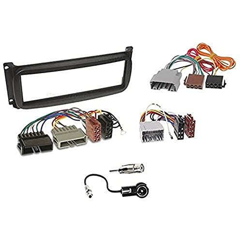 Sound-way 1 DIN Autoradio Radioblende RadioRahmen, ISO-Verbindungskabel, Antennenadapter, kompatibel mit Chrysler, Dodge, Jeep von Sound-way