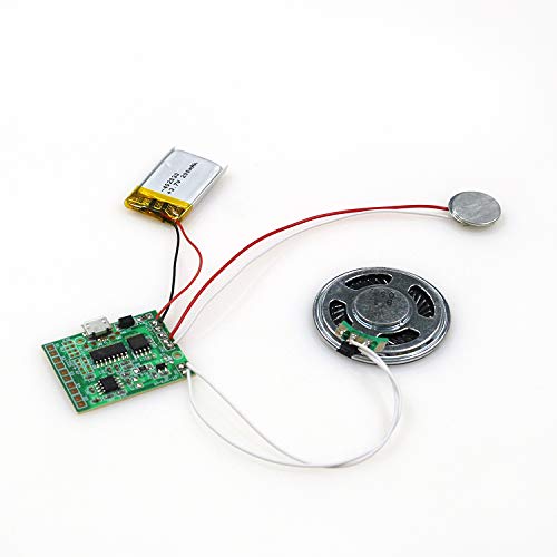 SoundGreets USB Soundmodul inkl. USB Kabel - Sound Datei (Mp3) bis 8 Min. Länge vom PC per USB aufspielen, Aufladbarer Akku, Top Lautsprecher - Für DIY Karten, Geschenke, Spielwaren, selbst gestalten von SoundGreets