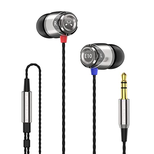 SoundMAGIC E10 Kabelgebundene Kopfhörer ohne Mikrofon, HiFi-Stereo-Ohrhörer, geräuschisolierende In-Ear-Kopfhörer, leistungsstarker Bass, ohne Kabelsalat, Rotguss von SoundMAGIC