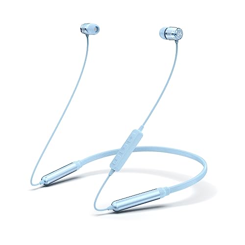 SoundMAGIC E11BT Bluetooth Kopfhörer mit Nackenbügel drahtlose Ohrhörer HiFi Stereo In Ear Headset mit Mikrofon geräuschisolierende Sport Kopfhörer blau von SoundMAGIC