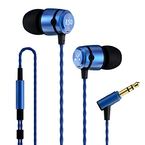 SoundMAGIC E50 Wired Earbuds Without Microphone, In-Ear HiFi Earphones, Noise Isolating Headphones, Comfortable Fit, Blue von SoundMAGIC