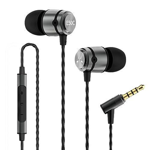 SoundMAGIC E50C Wired Earphones with Microphone, In-Ear HiFi Headphones, Good Noise Isolating Headphones, Comfortable Fit, Gun Metal von SoundMAGIC