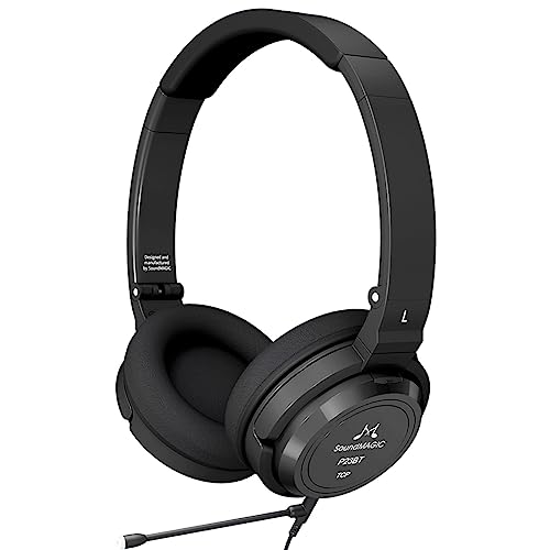 SoundMAGIC P23BT Handy On-Ear Bluetooth Headphones, CVC Noise Cancelling Microphone HiFi Sound Stable Signal Connection Long Playback Time with Detachable Cable for Gaming (Black) von SoundMAGIC