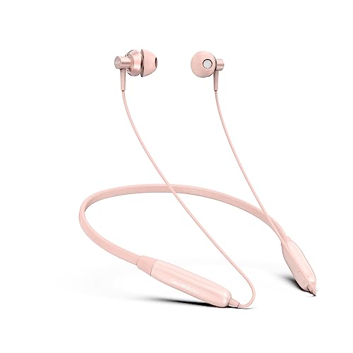 SoundMAGIC S20BT Bluetooth-Kopfhörer mit Nackenband, drahtlose Ohrhörer, Hi-Fi-Stereo-In-Ear-Kopfhörer mit Mikrofon, leichte Sport-Kopfhörer, Lange Wiedergabezeit, rosa von SoundMAGIC