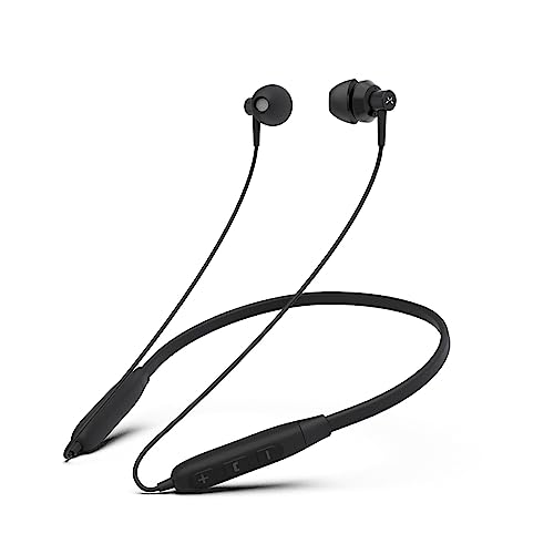SoundMAGIC S20BT Bluetooth-Kopfhörer mit Nackenbügel, drahtlose Ohrhörer, HiFi-Stereo-In-Ear-Headset mit Mikrofon, leichte Sport-Kopfhörer, Lange Wiedergabezeit, schwarz von SoundMAGIC