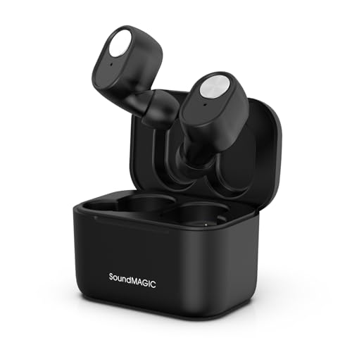 SoundMAGIC T60BT True Wireless Ohrhörer in Ear Bluetooth Kopfhörer mit Mikrofon HiFi Stereo Sport Ohrhörer Wasserdicht Schwarz von SoundMAGIC